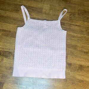 Vintage Barbie 90's Knitted Lauren Ralph Lauren Pink Tank Top Distressed P/S